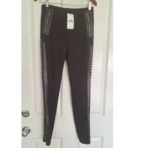 Alexis Mabille impasse  wool‎ with studs pants size 34